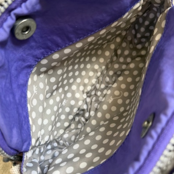 Kipling Purple 3 Compartments Small Crossbody Bag With Adjustable Strap - Picture 8 of 14